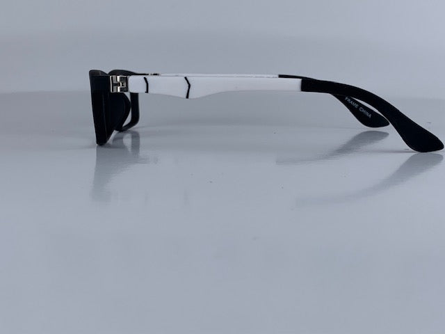 Bailey In Midnight Acetate With White Temples:  Kid's Eyewear For Ages 5-9 Years Old