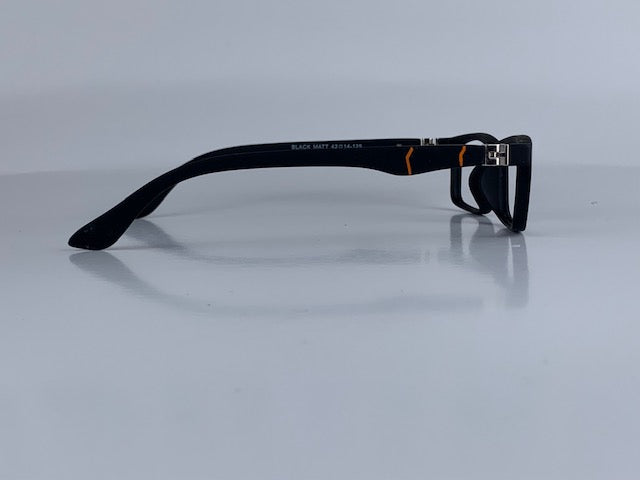Bailey In Midnight Acetate With Black Temples & Red Stripes: For Kids Ages 5-9 Years Old