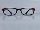 Jean In Midnight Acetate With Red Temples: Kid's Eyewear For Ages 8-12