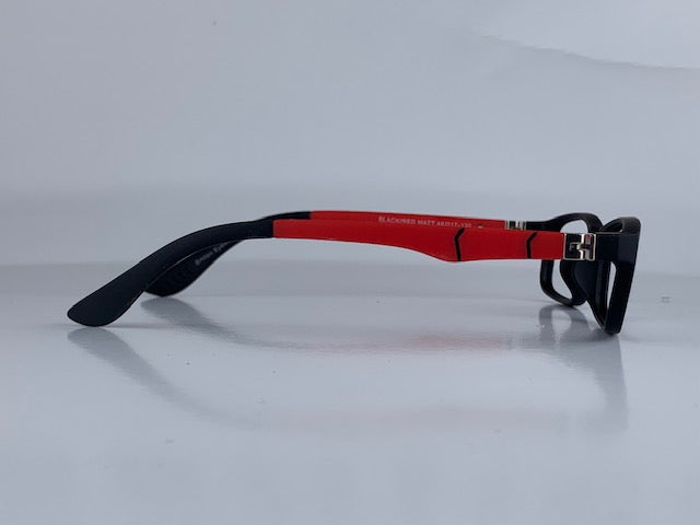 Jean In Midnight Acetate With Red Temples: Kid's Eyewear For Ages 8-12