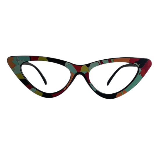 Vania In Splash Paint Acetate:  Frame Fits Medium Size Faces (jill)