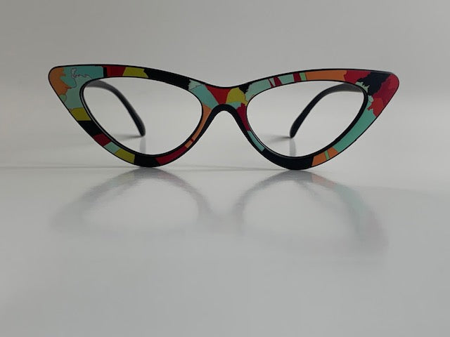 Vania In Splash Paint Acetate:  Frame Fits Medium Size Faces (jill)
