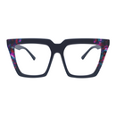 Rebecca In Black With Purple Sea Sediment:: Women's Modified Square Fits Medium To Wide Faces (jill)