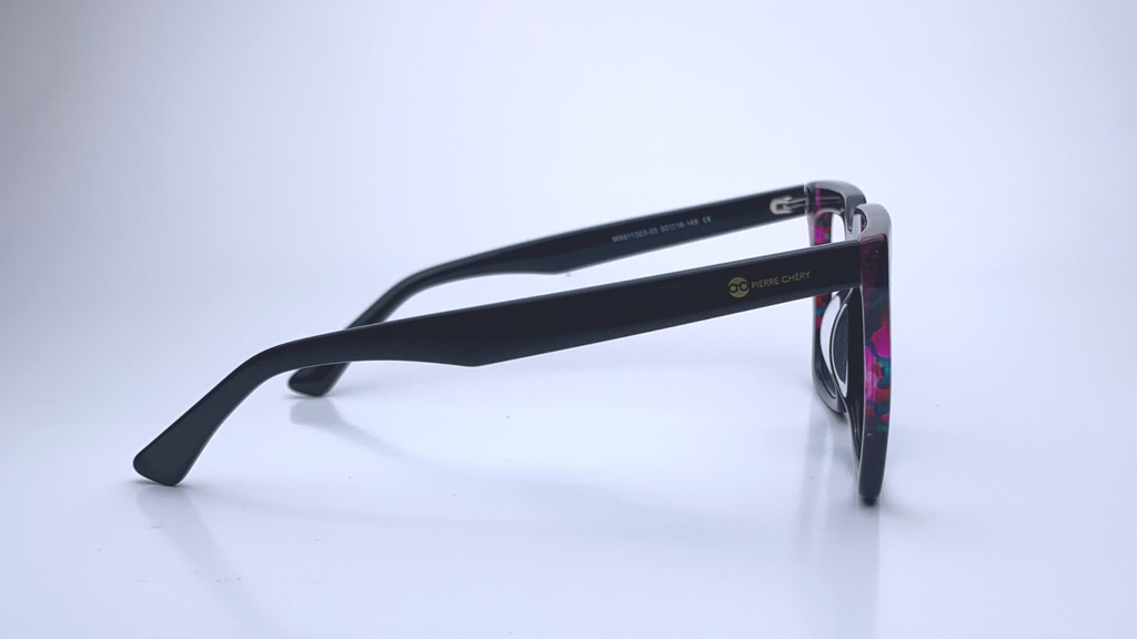 Rebecca In Black With Purple Sea Sediment:: Women's Modified Square Fits Medium To Wide Faces (jill)
