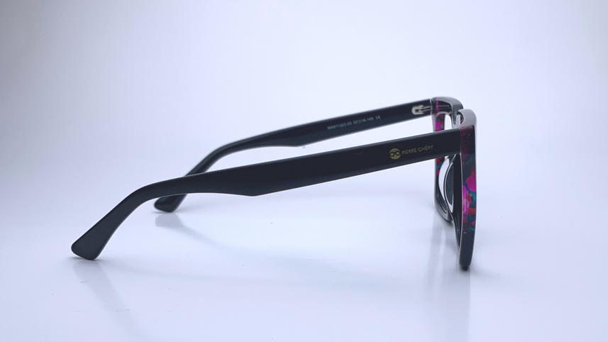 Rebecca In Black With Purple Sea Sediment:: Women's Modified Square Fits Medium To Wide Faces (jill)