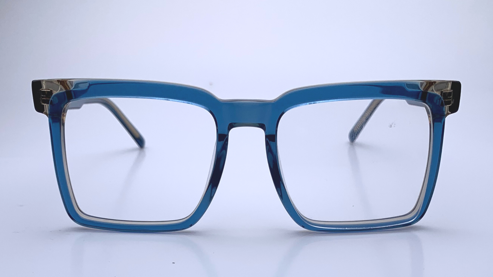 Jonah In Sea Blue Tortoise: Unisex/Modified Square Fits Medium To Wide Faces (jill)