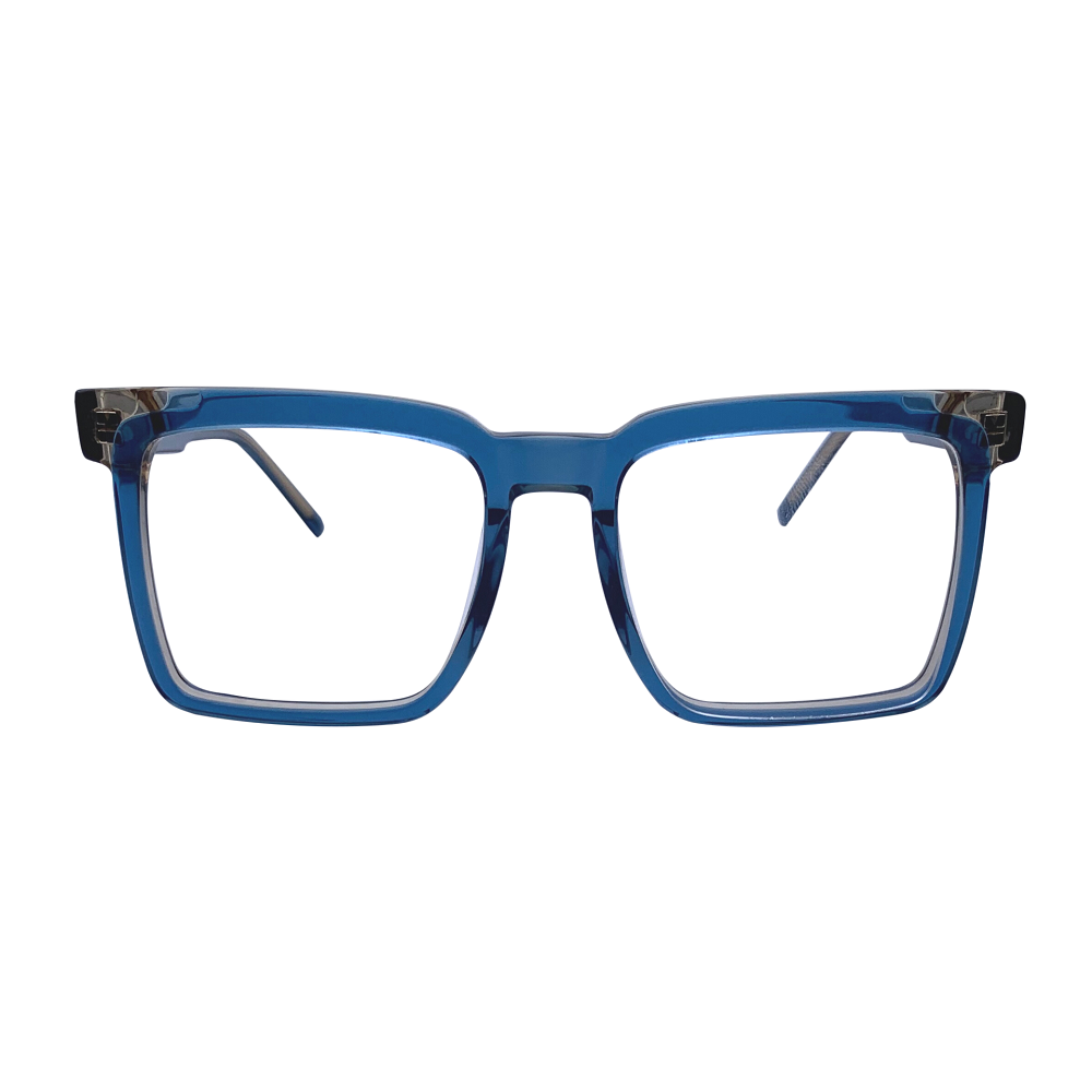 Jonah In Sea Blue Tortoise: Unisex/Modified Square Fits Medium To Wide Faces (jill)
