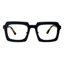 Baxter In Midnight Black:  Men's  Square/Fits Medium To Wide Faces