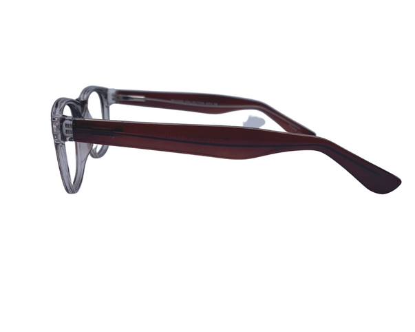 Chandler In Root Beer Crystal: Unisex/Modified Oval Frame Fits Medium To Wide Faces