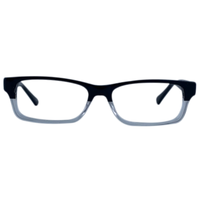 Amos In Faded Black Crystal: Unisex Square Fits Medium Size Faces