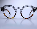 Rachel In Translucent Grid Tortoise:  Womens Modified Oval Fits Medium To Wide Faces (jill)