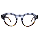 Rachel In Translucent Grid Tortoise:  Womens Modified Oval Fits Medium To Wide Faces (jill)