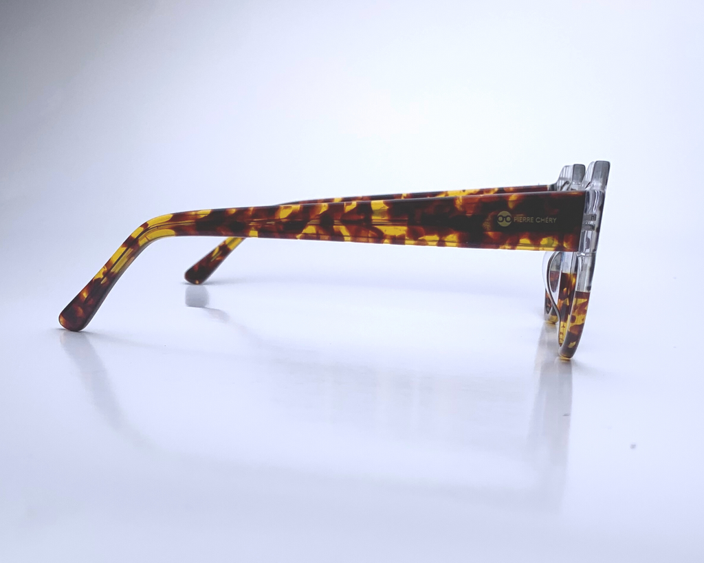 Rachel In Translucent Grid Tortoise:  Womens Modified Oval Fits Medium To Wide Faces (jill)